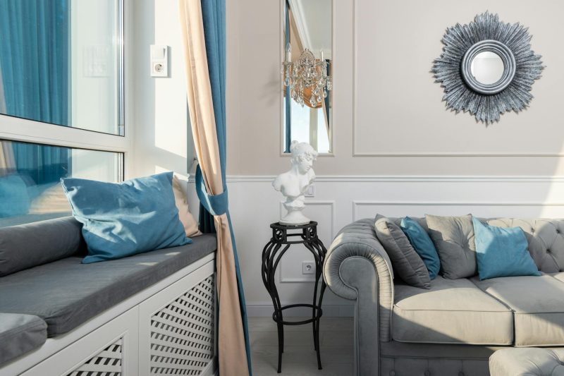 Home 14 Contemporary room interior with decorative cushions on sofa 1780419645